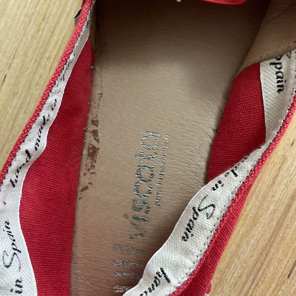 Viscata Red Canvas Slip On Espadrille Limited Edition Flats Size 44 (9.5 US) - Picture 10 of 11